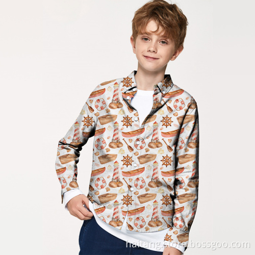 Block Print Fabric Fine Denier Polyester Uniform Fabric